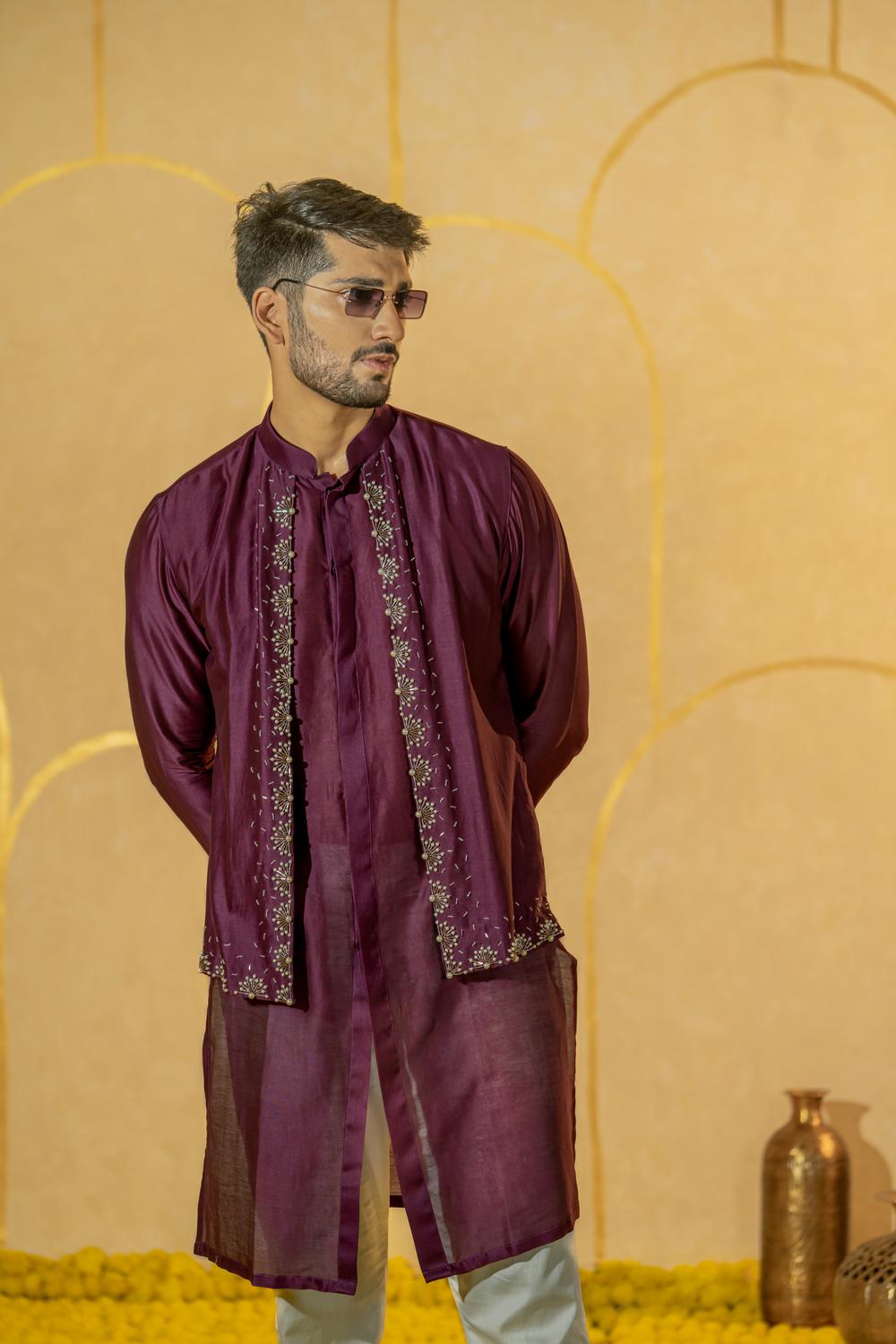 Panelled Long Kurta Set