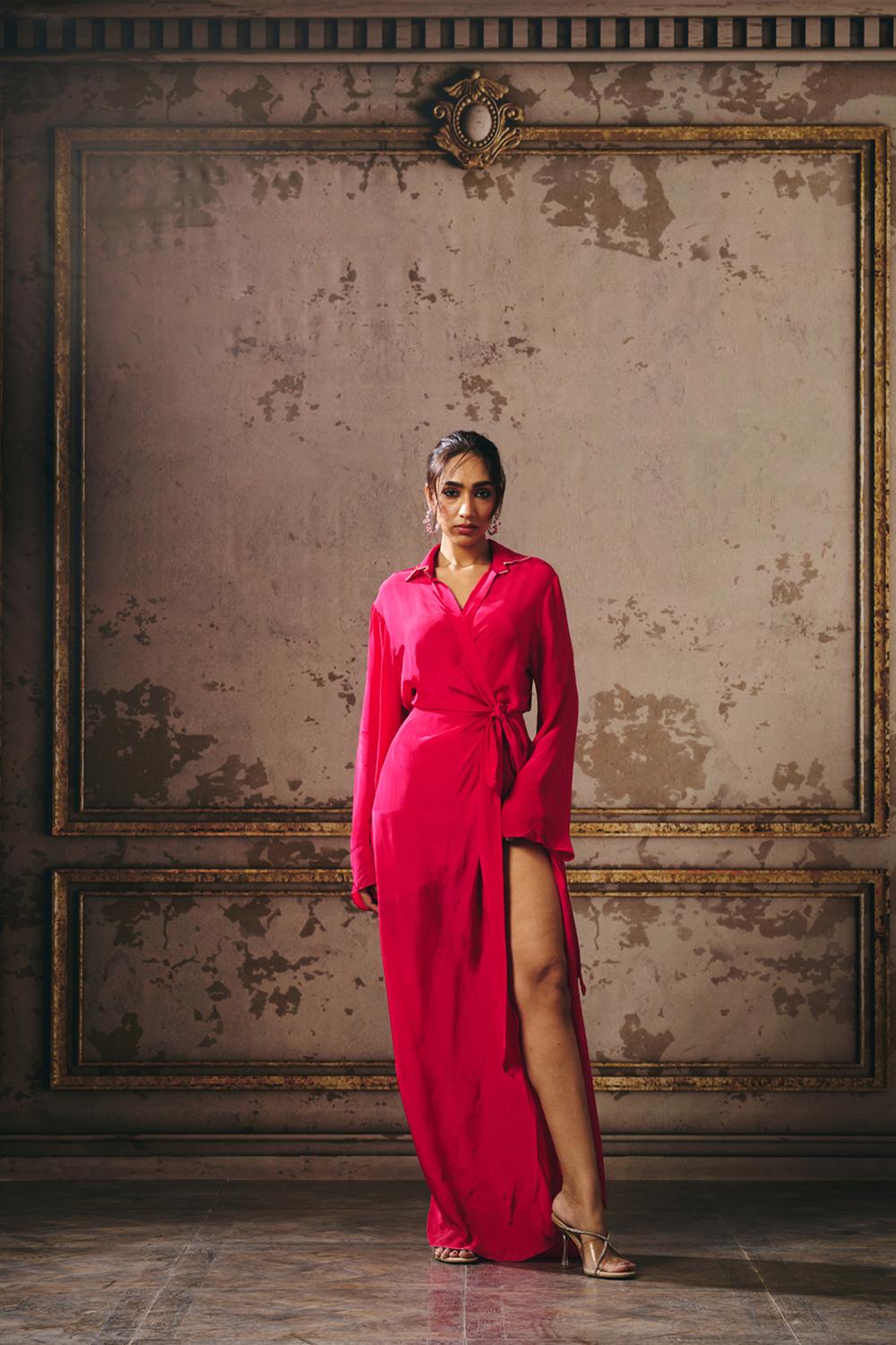 Hot Pink Shirt Dress