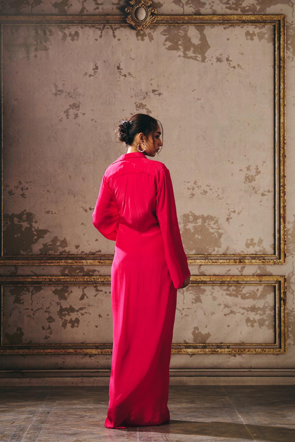 Hot Pink Shirt Dress