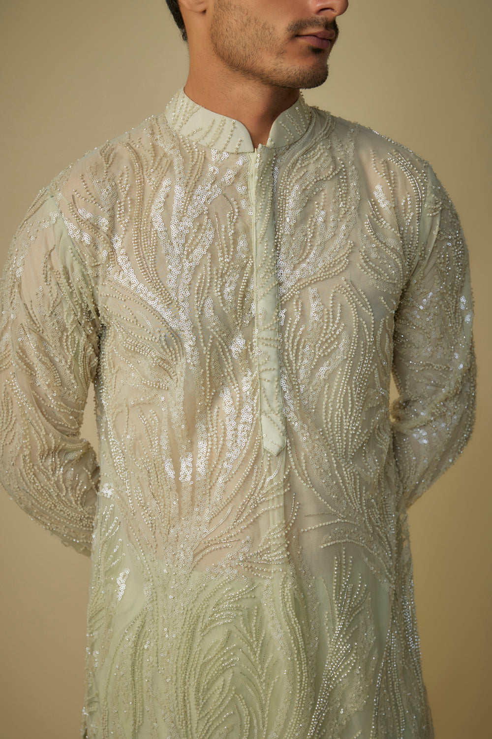 Sage Green Embroiderd Kurta Set