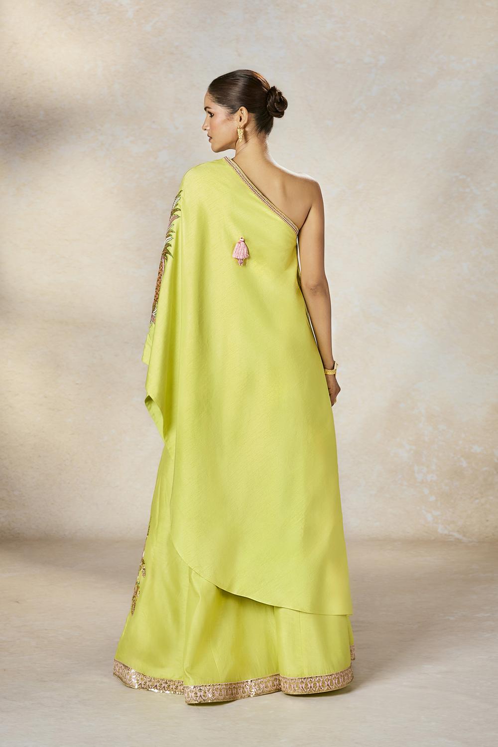 The Pista Kulfi One Shoulder Set