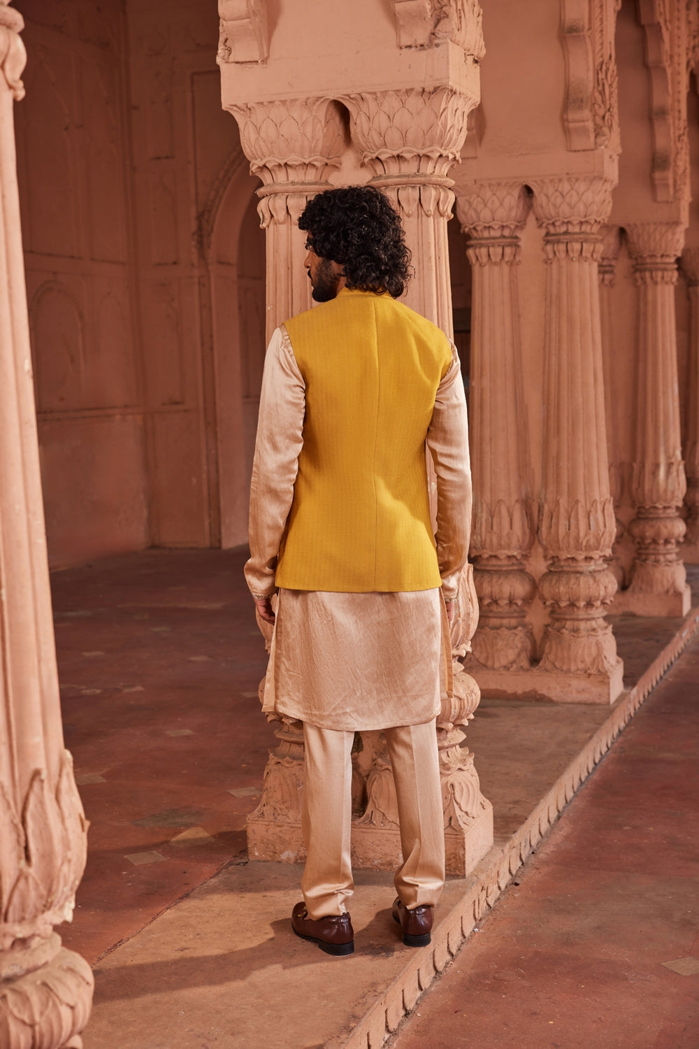 Marigold Nehru Jacket Set
