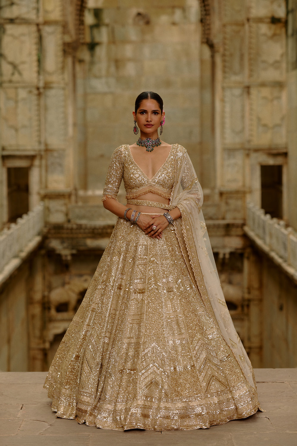 Gold Lehenga Set