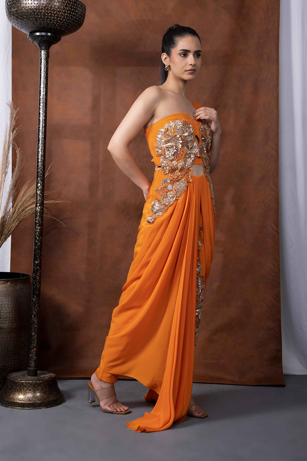 Jumeriah Drape saree with pant