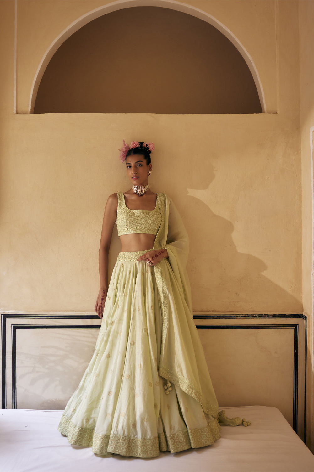 Pista Lehenga Set
