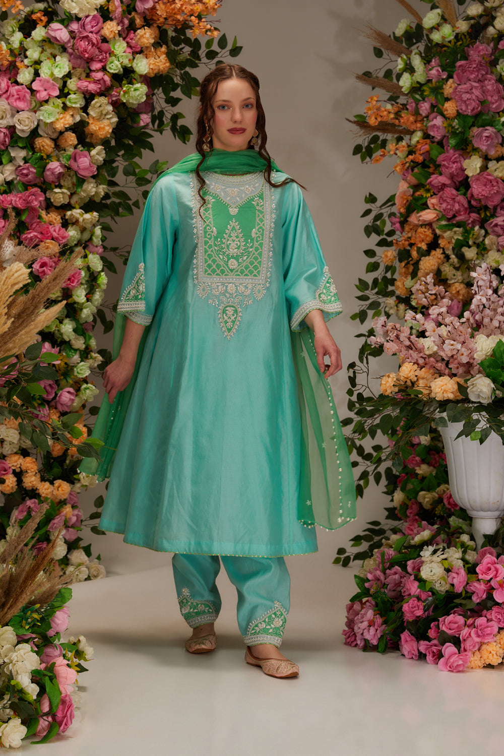 Aqua Kurta Set