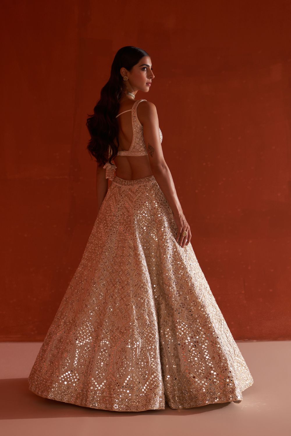 Ivory Raw Silk Lehnga Set