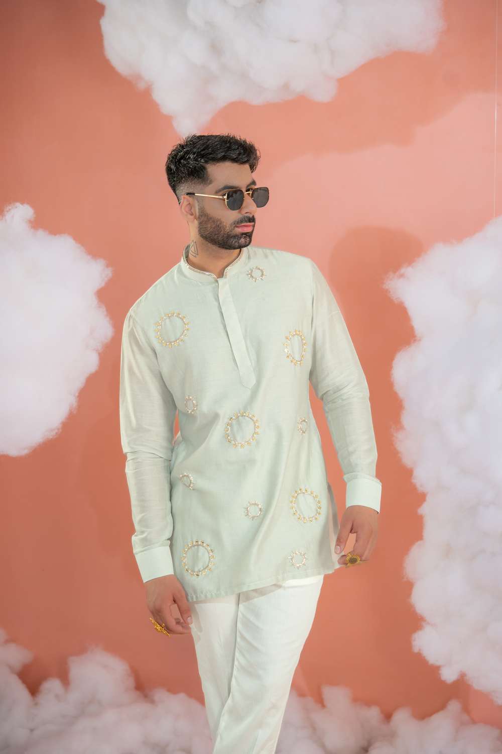 Circle Booti Short kurta set