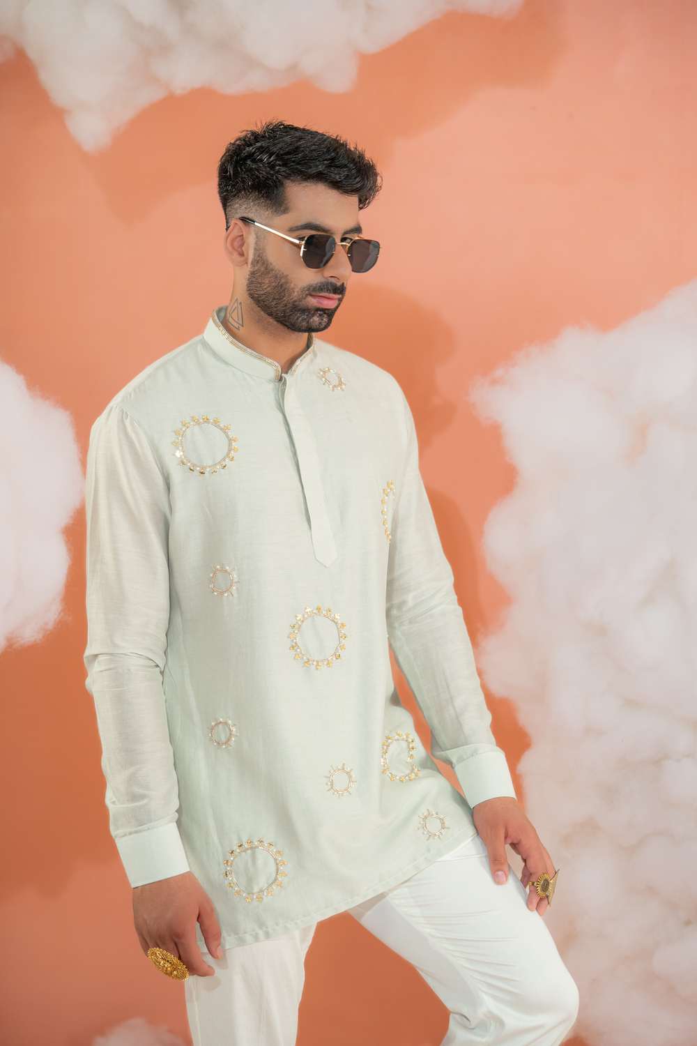 Circle Booti Short kurta set