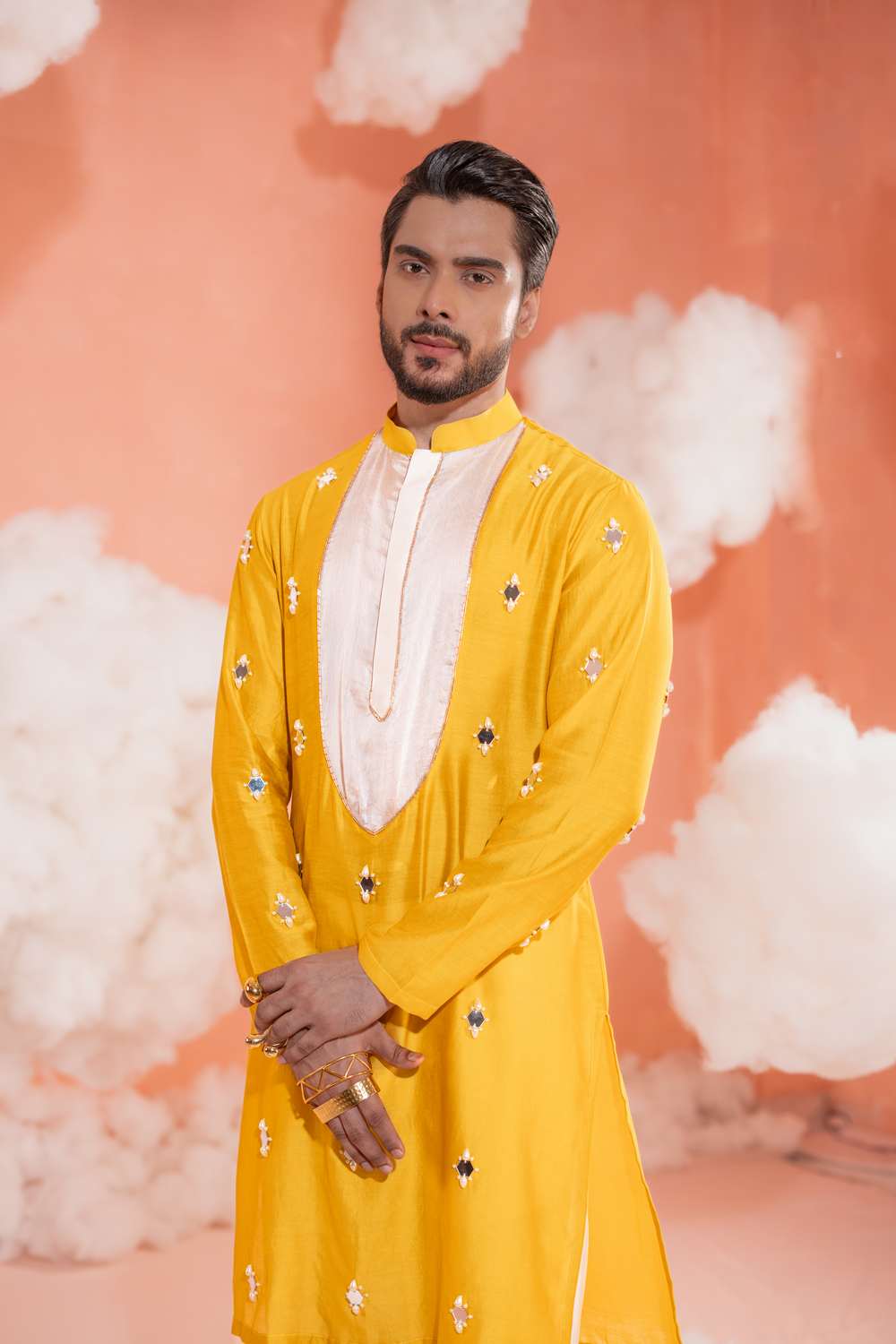 Marigold Patch Long kurta set