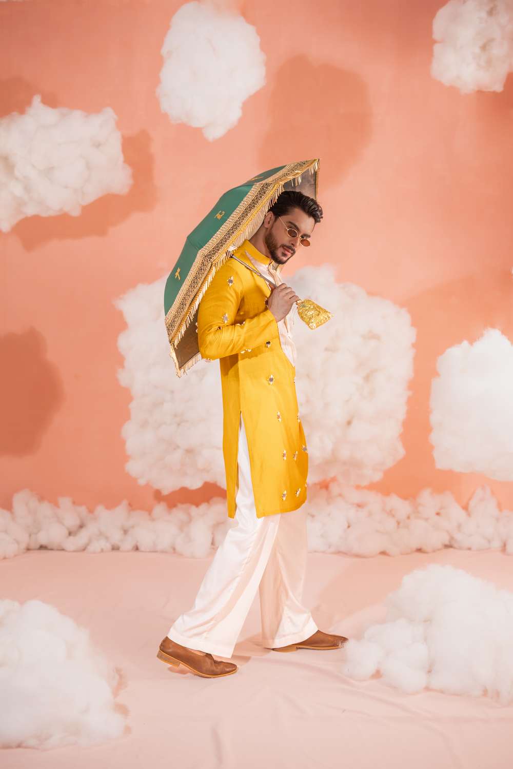 Marigold Patch Long kurta set