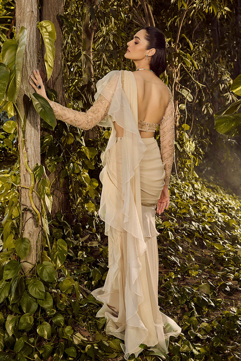 Serene Ruffle Saree