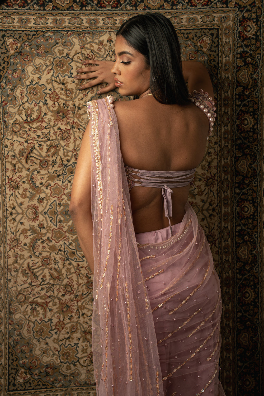 Lilac Saree
