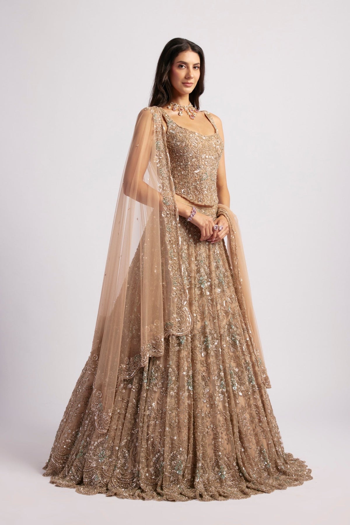 ZAREEN CORSET IVORY LEHENGA