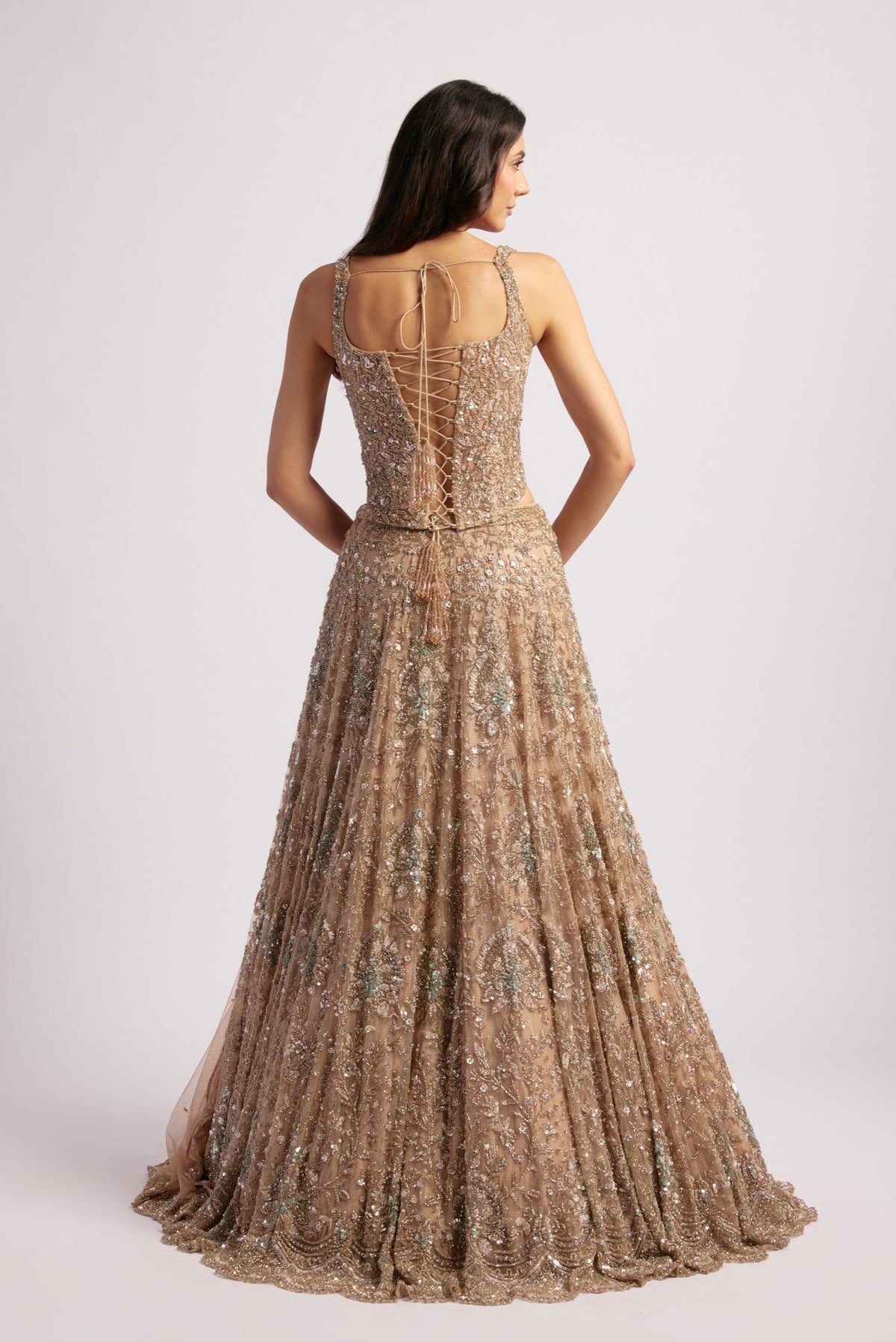 ZAREEN CORSET IVORY LEHENGA