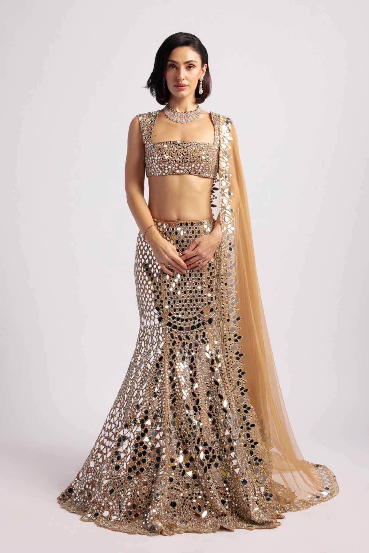 BLAIR GOLD FISHCUT LEHENGA