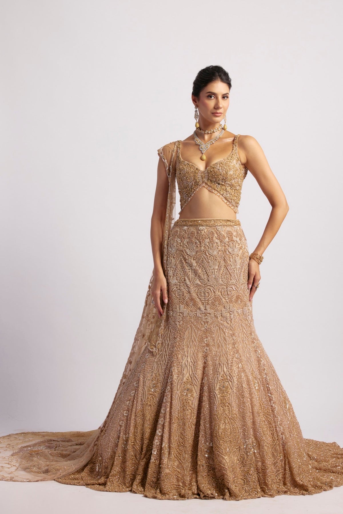 NAZIA OMBRE A-LINE LEHENGA SET