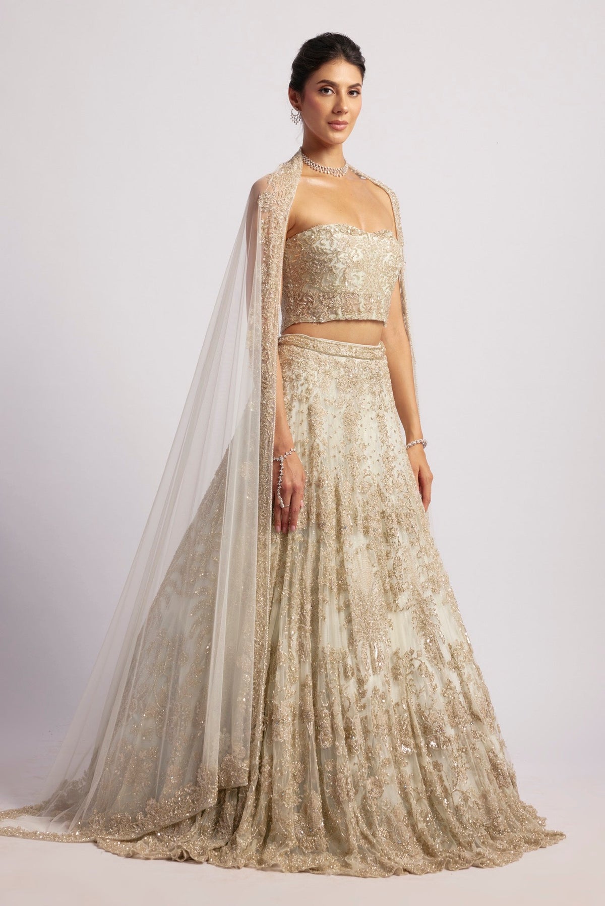 MINT GREEN CORSET LEHENGA