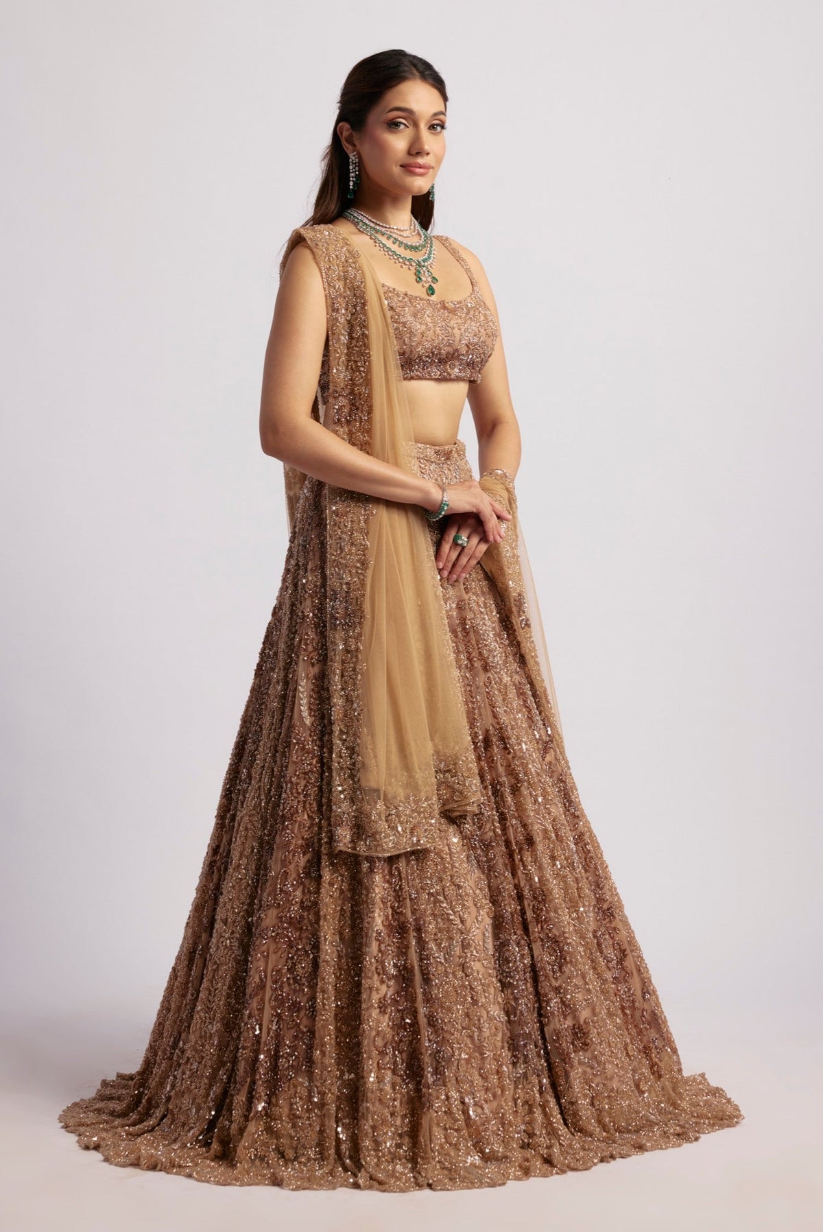 RAZIA BROWN LEHENGA
