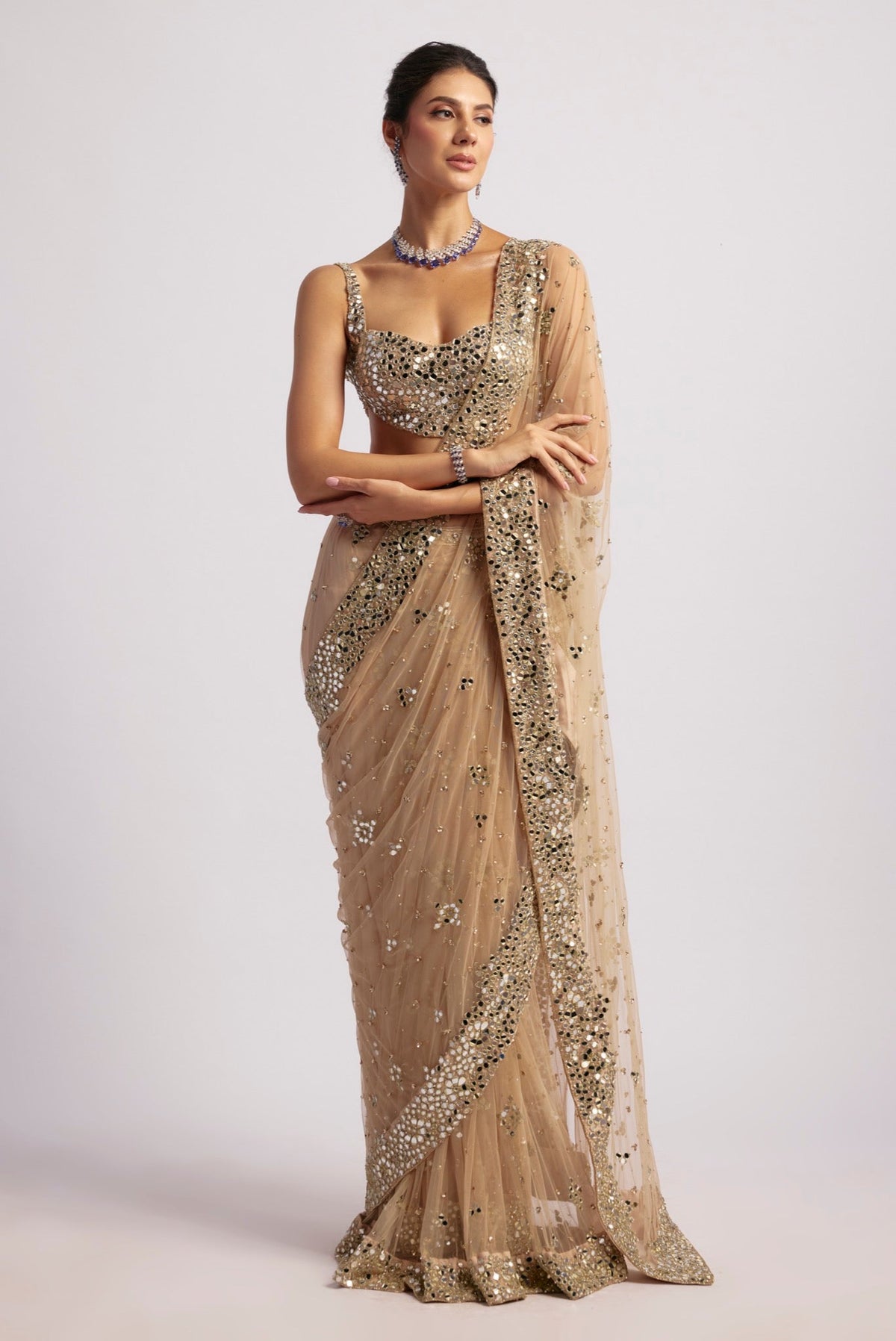 NUDE MIRROR SAREE