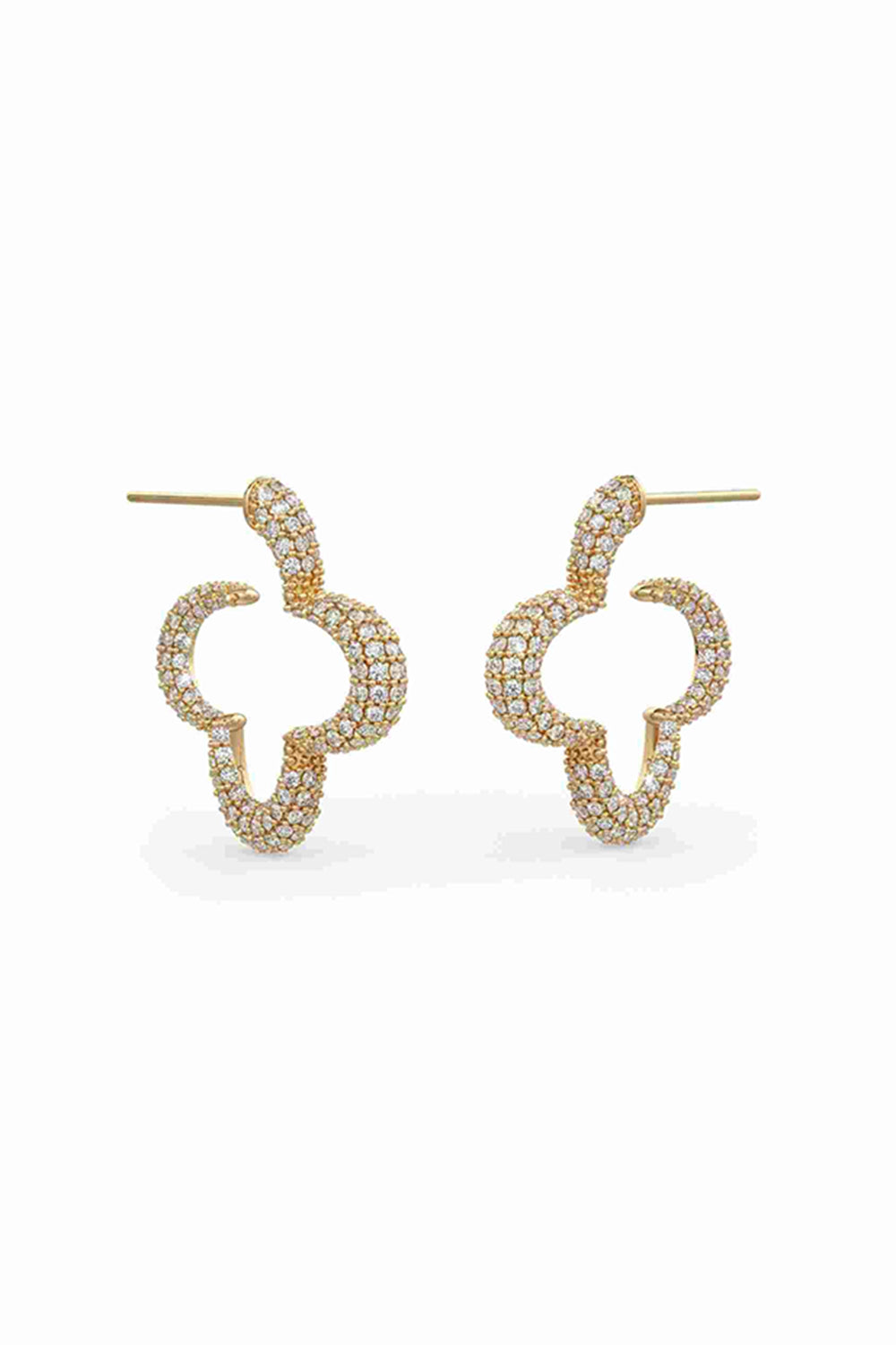 Hoops With
White Prong Set Crystals