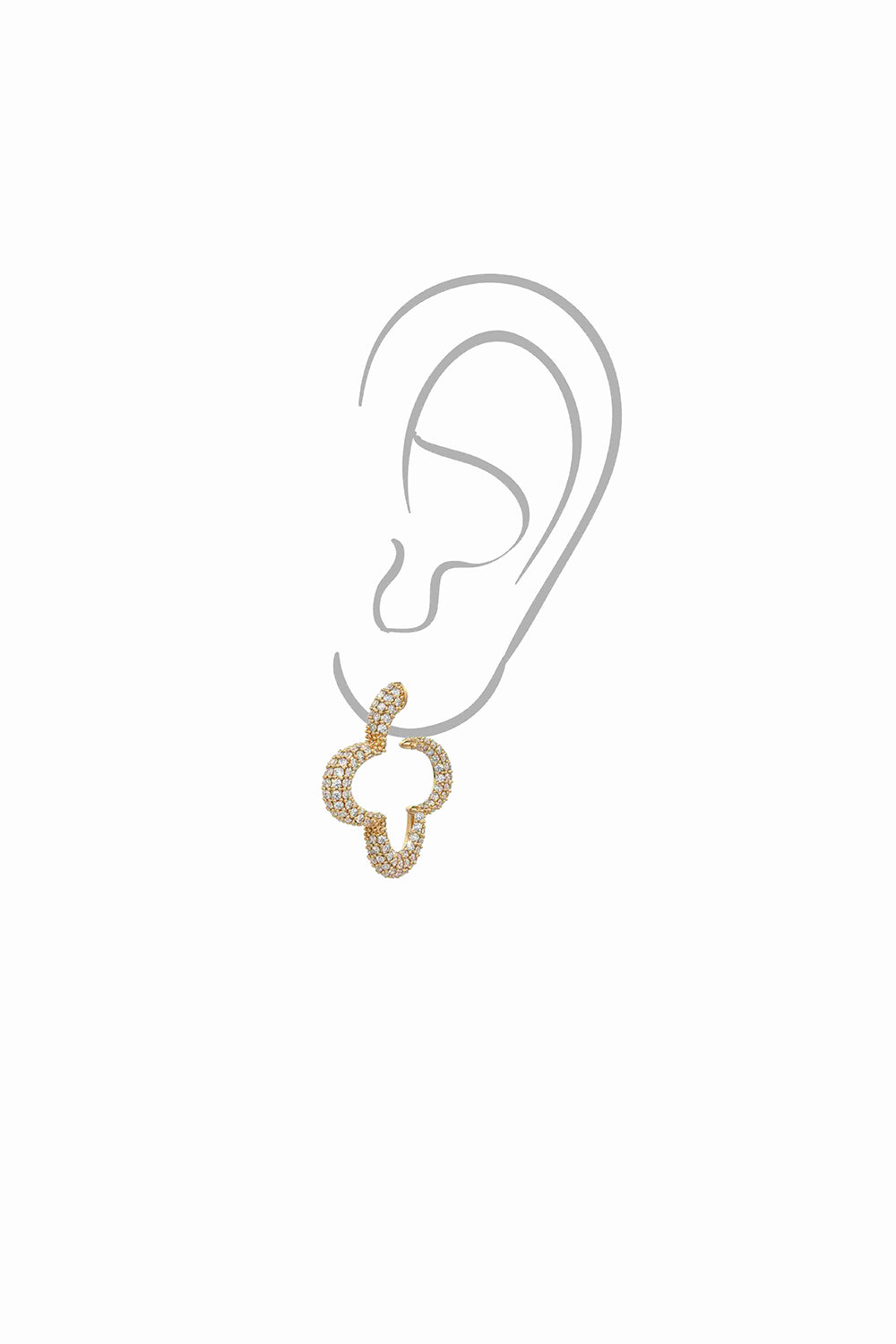 Hoops With
White Prong Set Crystals