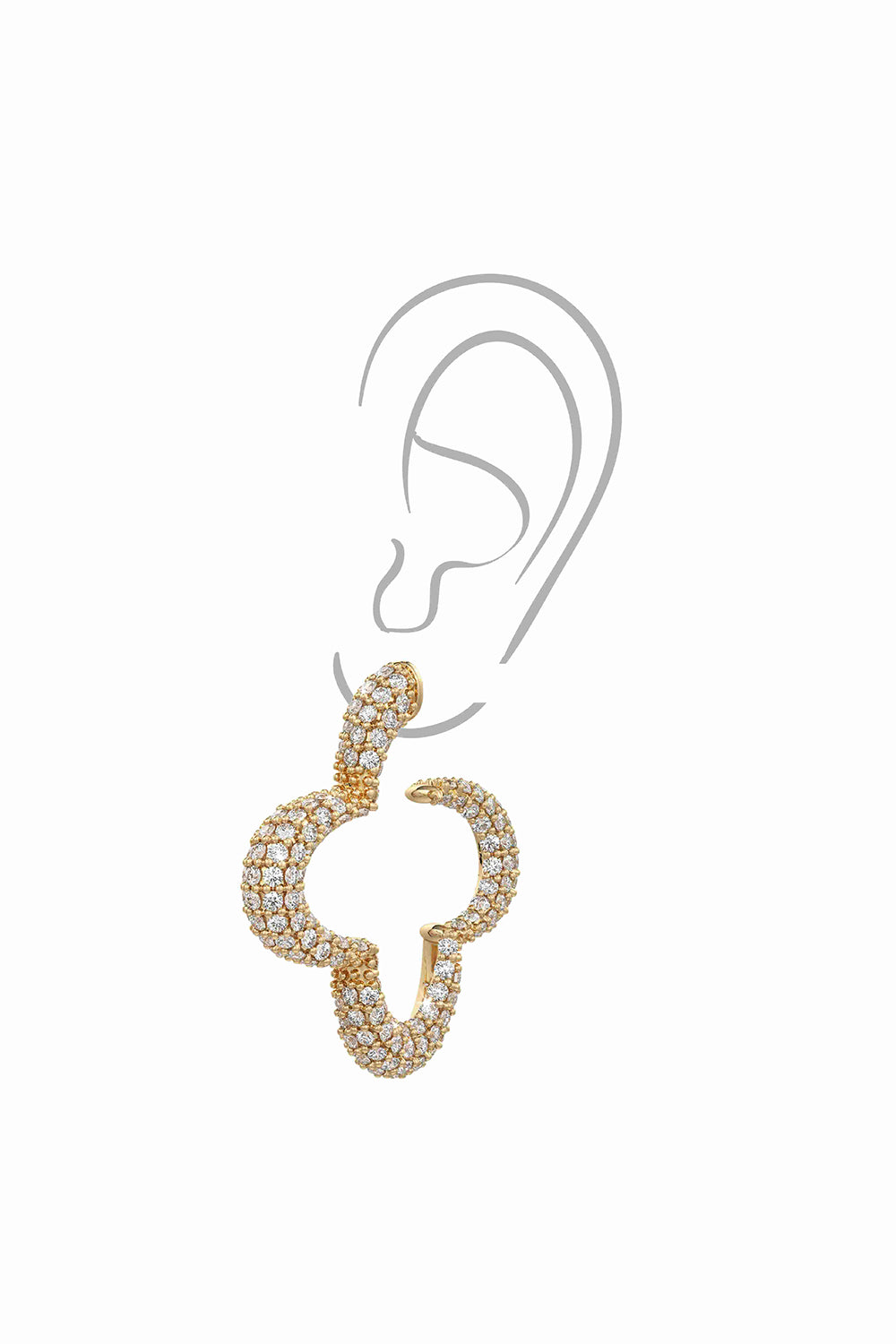 Statement
Hoops With White Prong Set
Crystals