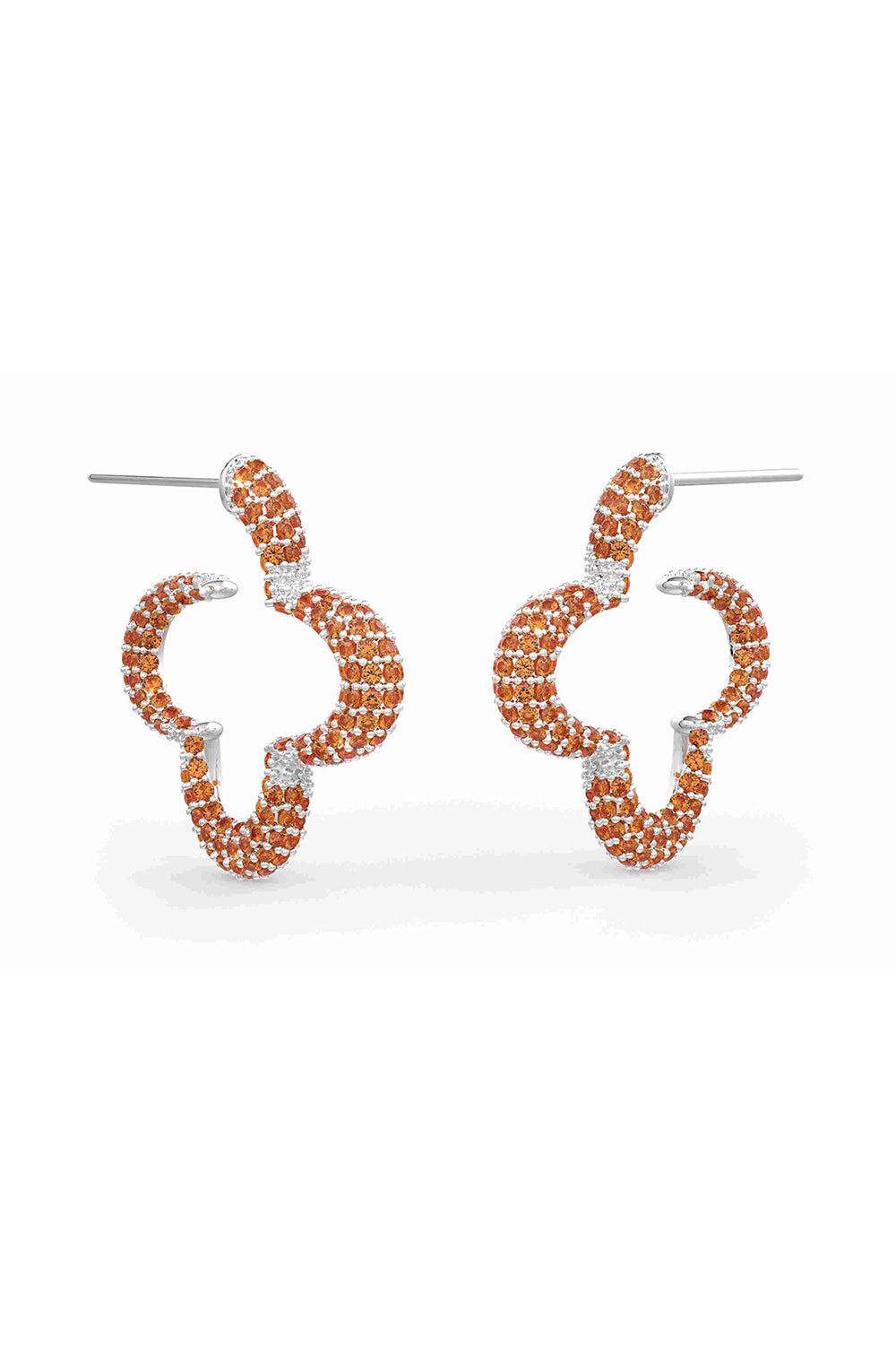 Statement
Hoops With Orange Prong Set
Crystals