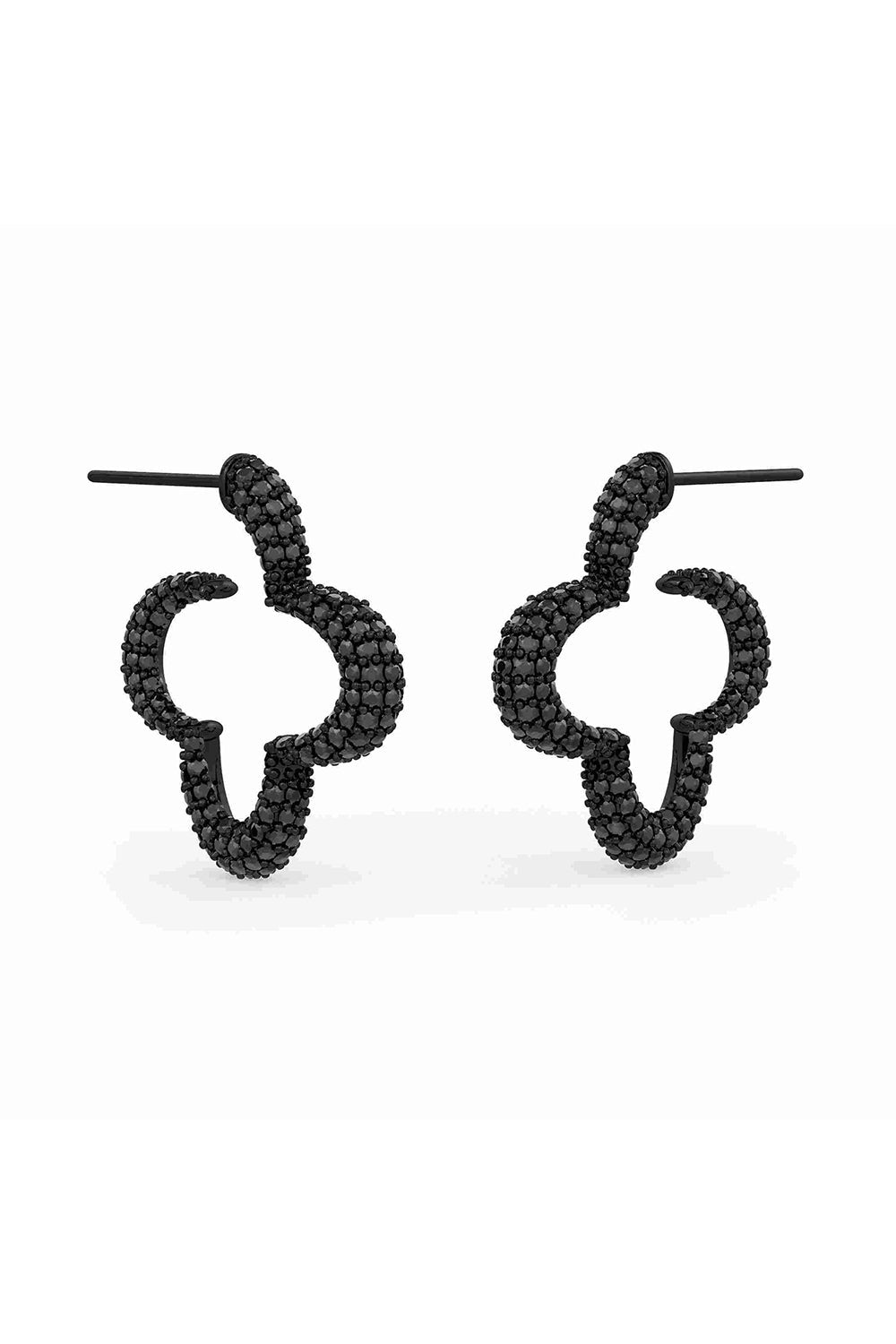 Statement
Hoops With Black Prong Set
Crystal