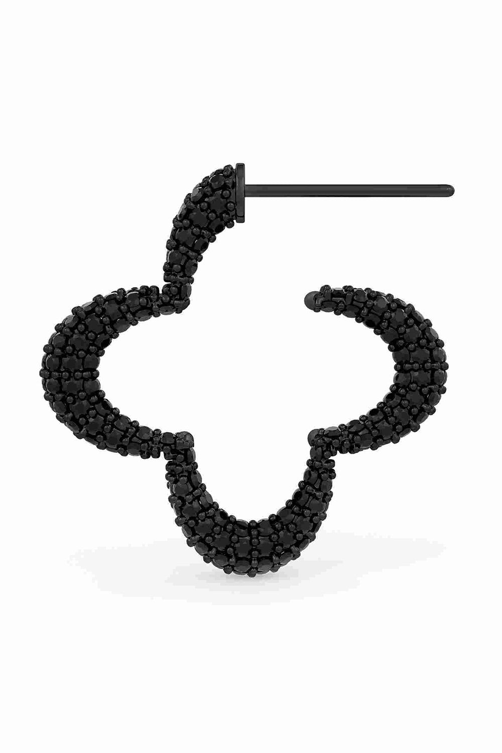 Statement
Hoops With Black Prong Set
Crystal