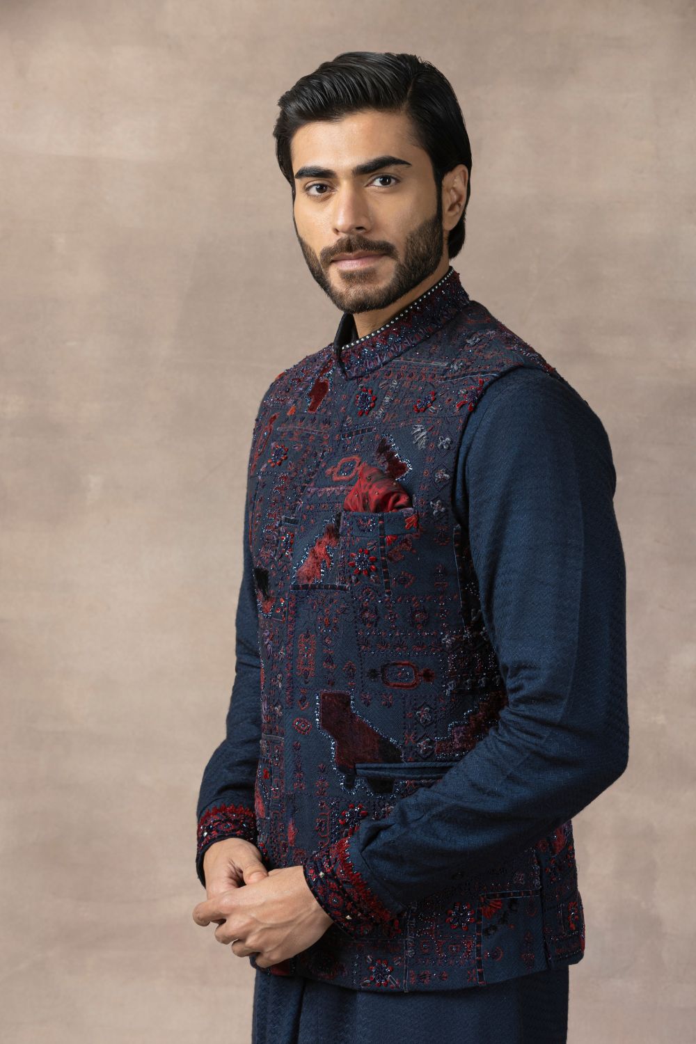 Navy Waistcoat Set