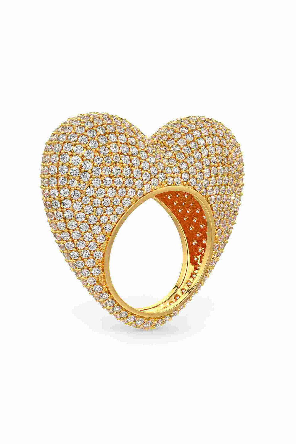 Love Ring In
White Prong Set Crystals.