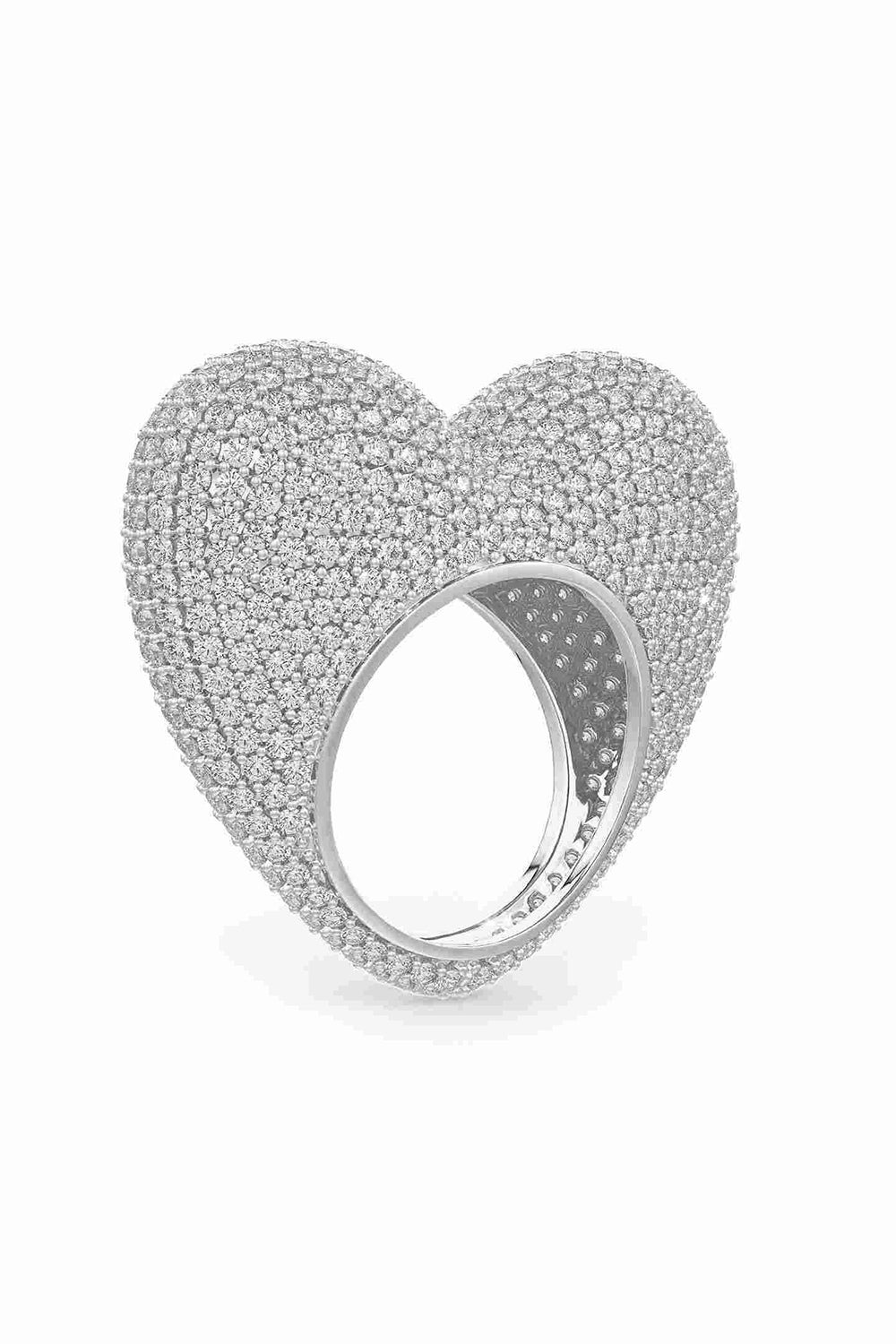 Love Ring In
White Prong Set Crystals.