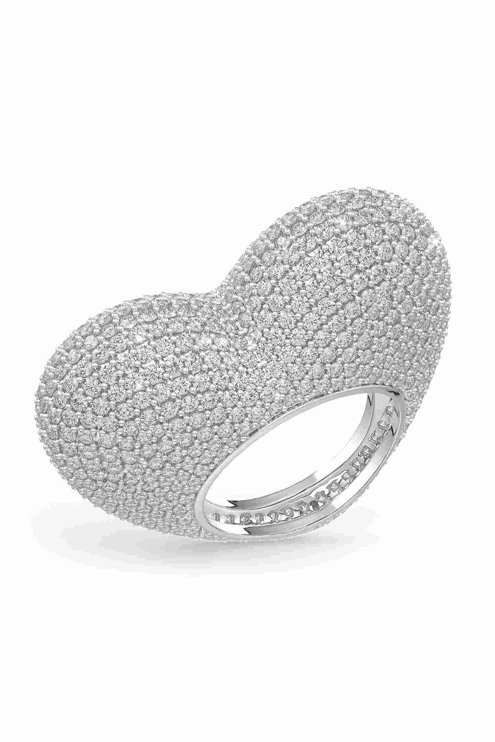 Love Ring In
White Prong Set Crystals.