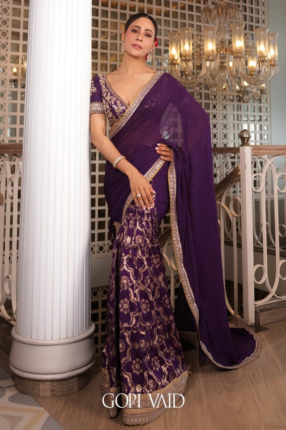 Swati Vatsa in Ruqqayah Saree Set