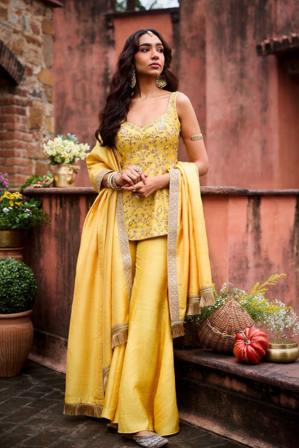 SUNEHRI SHEEN SHARARA SUIT