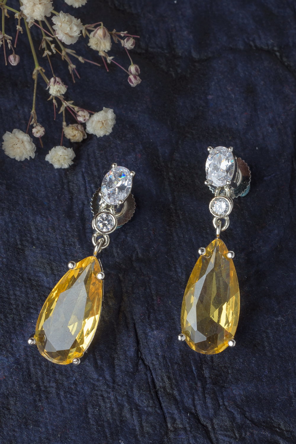 Solenne Plated Drop Earrings