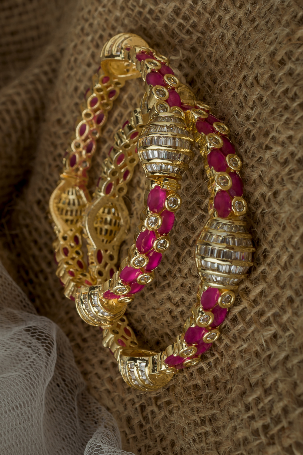 Selene Synthetic Stone Bangles