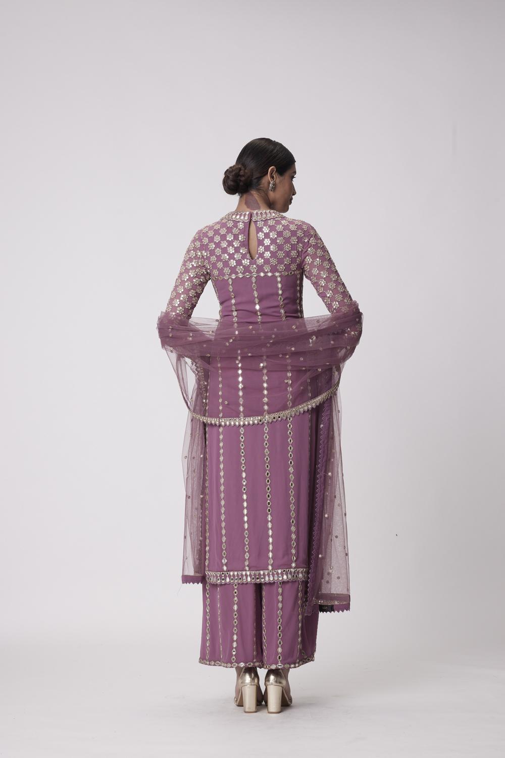 Mud Mauve Straight Kurta Set