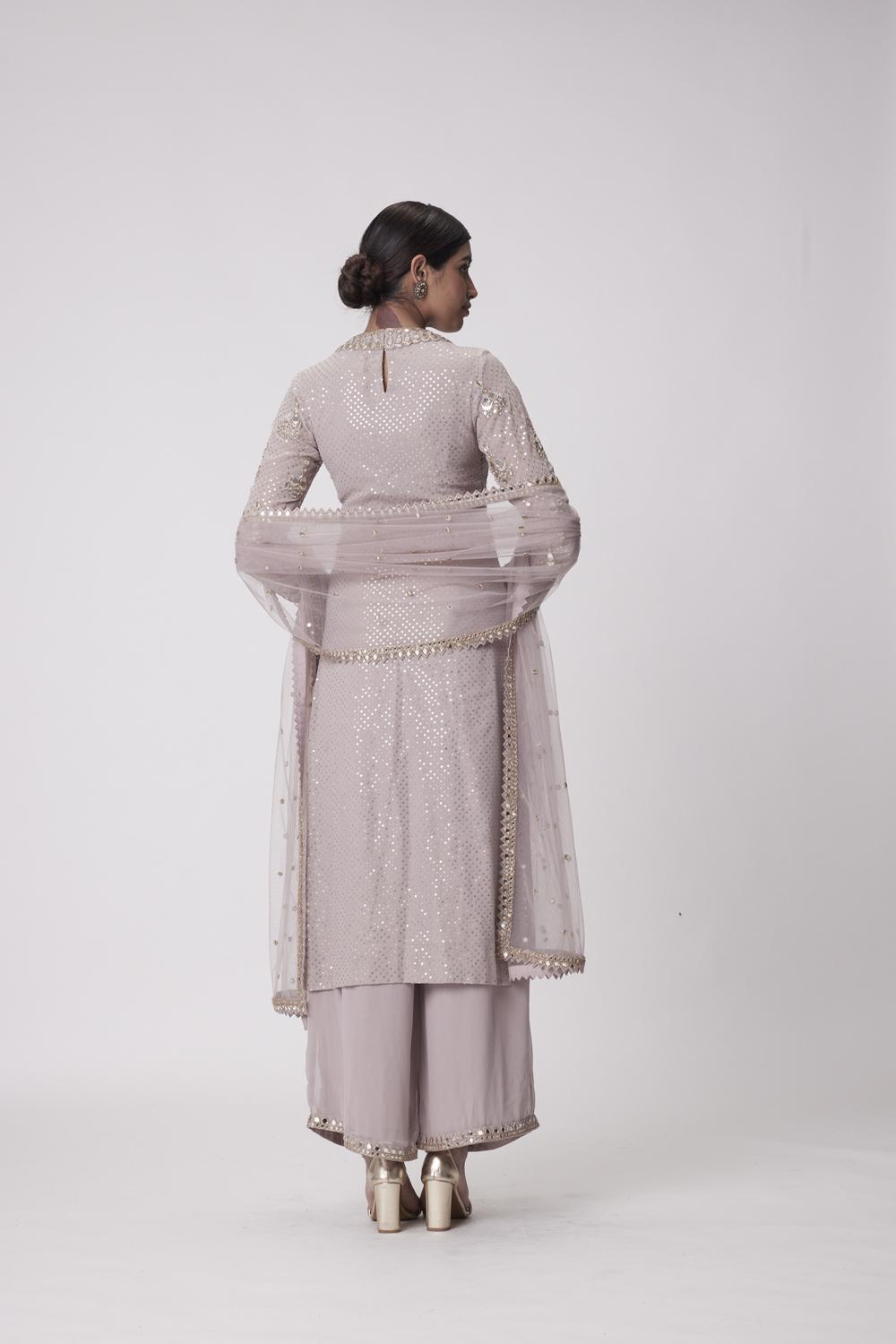 Mud Mauve Straight Kurta Set