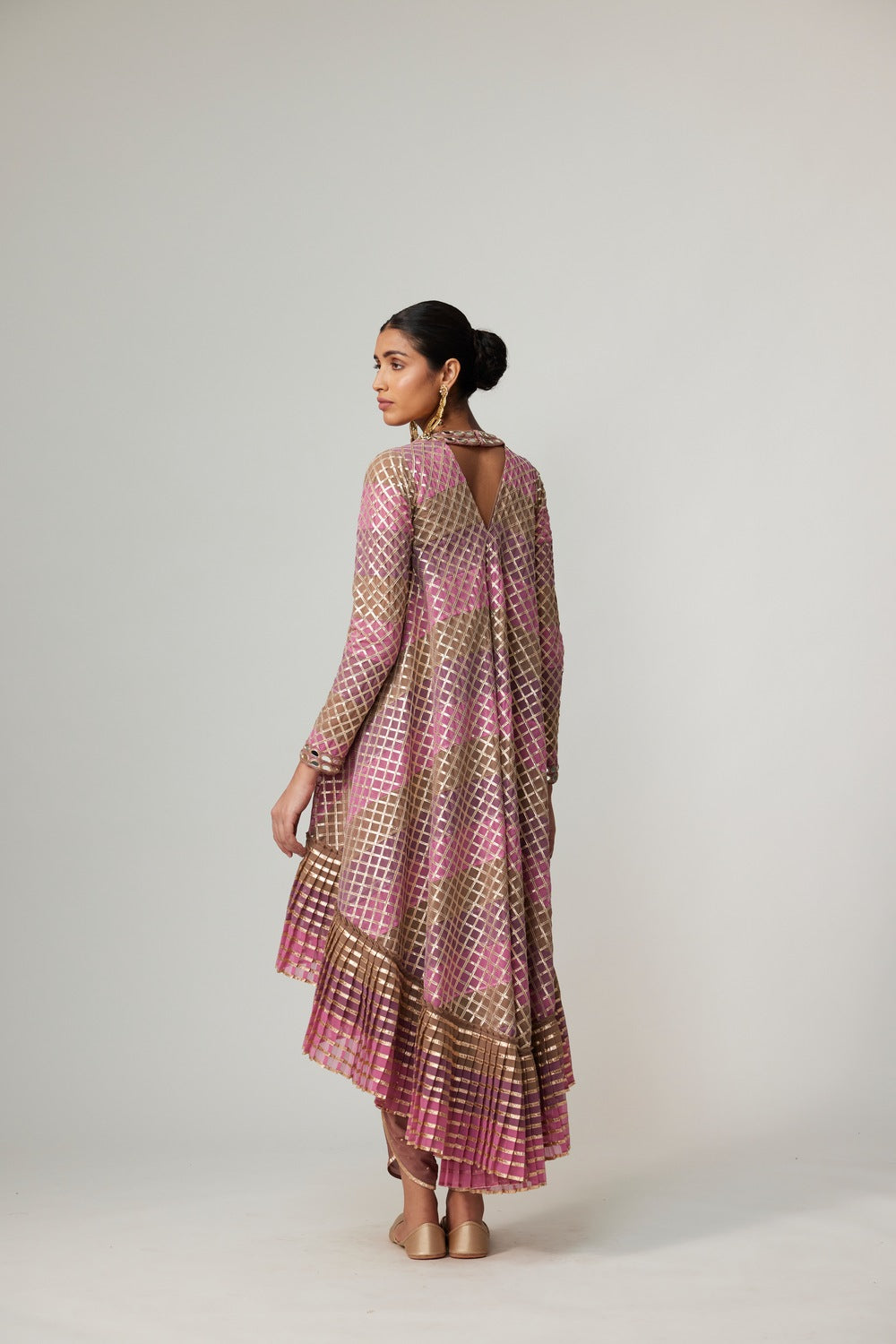 MUD MAUVE MULTICOLOR DHOTI KURTA SET