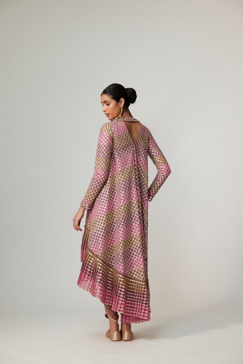MUD MAUVE MULTICOLOR DHOTI KURTA SET
