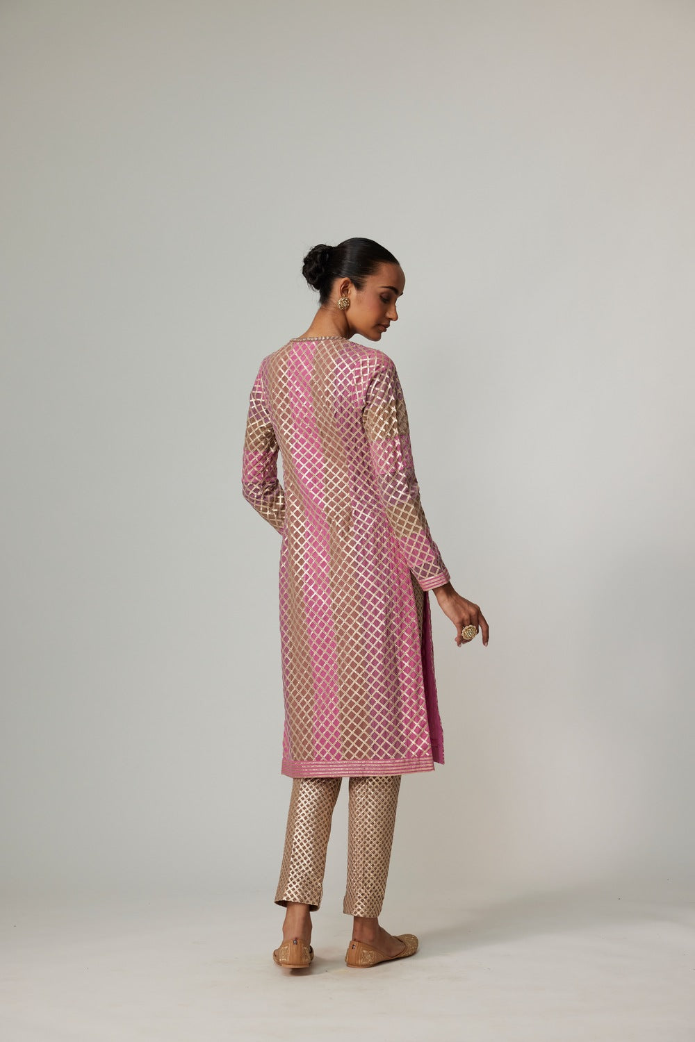 MUD MAUVE MULTICOLOR KURTA SET