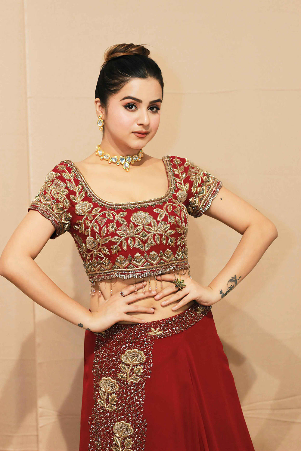 Noorani wine lehenga