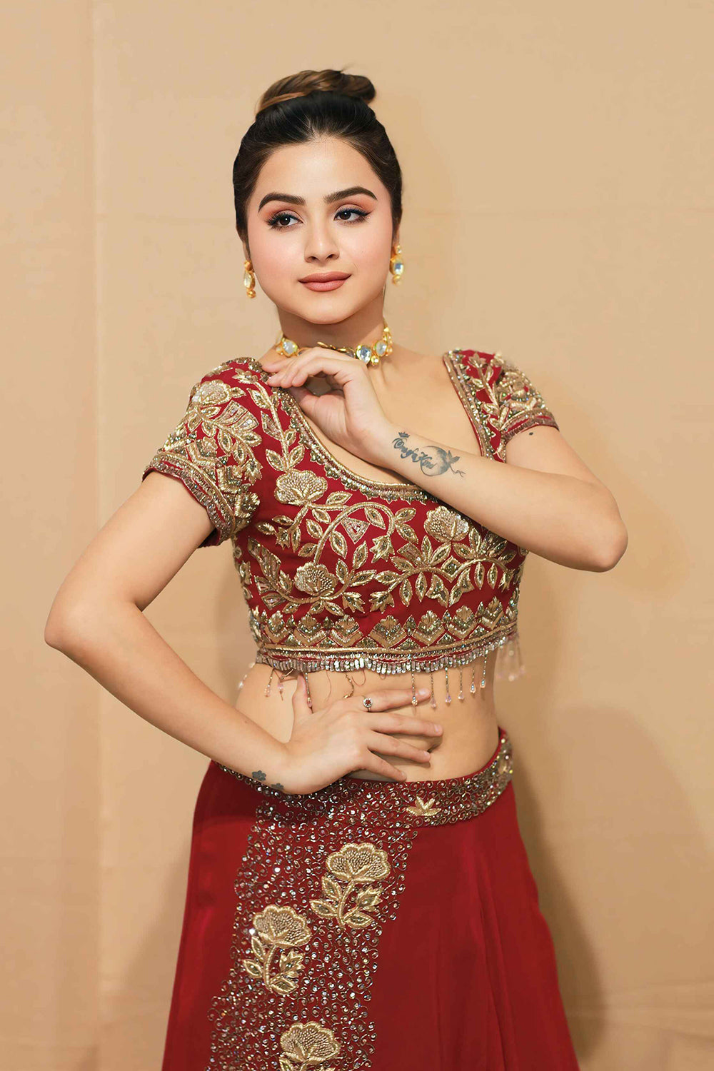 Noorani wine lehenga