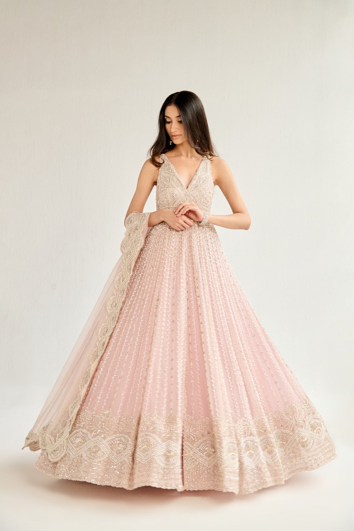 BLUSH PINK ANARKALI SUIT