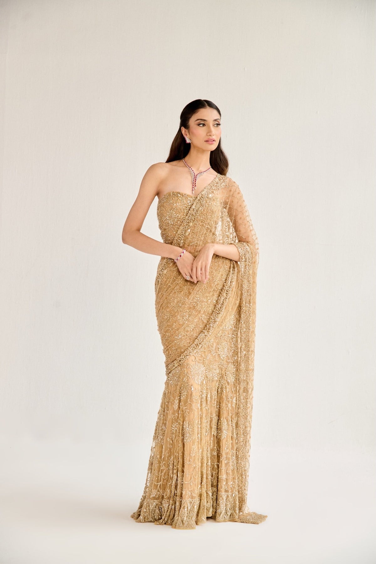 NAAZ GOLD SAREE