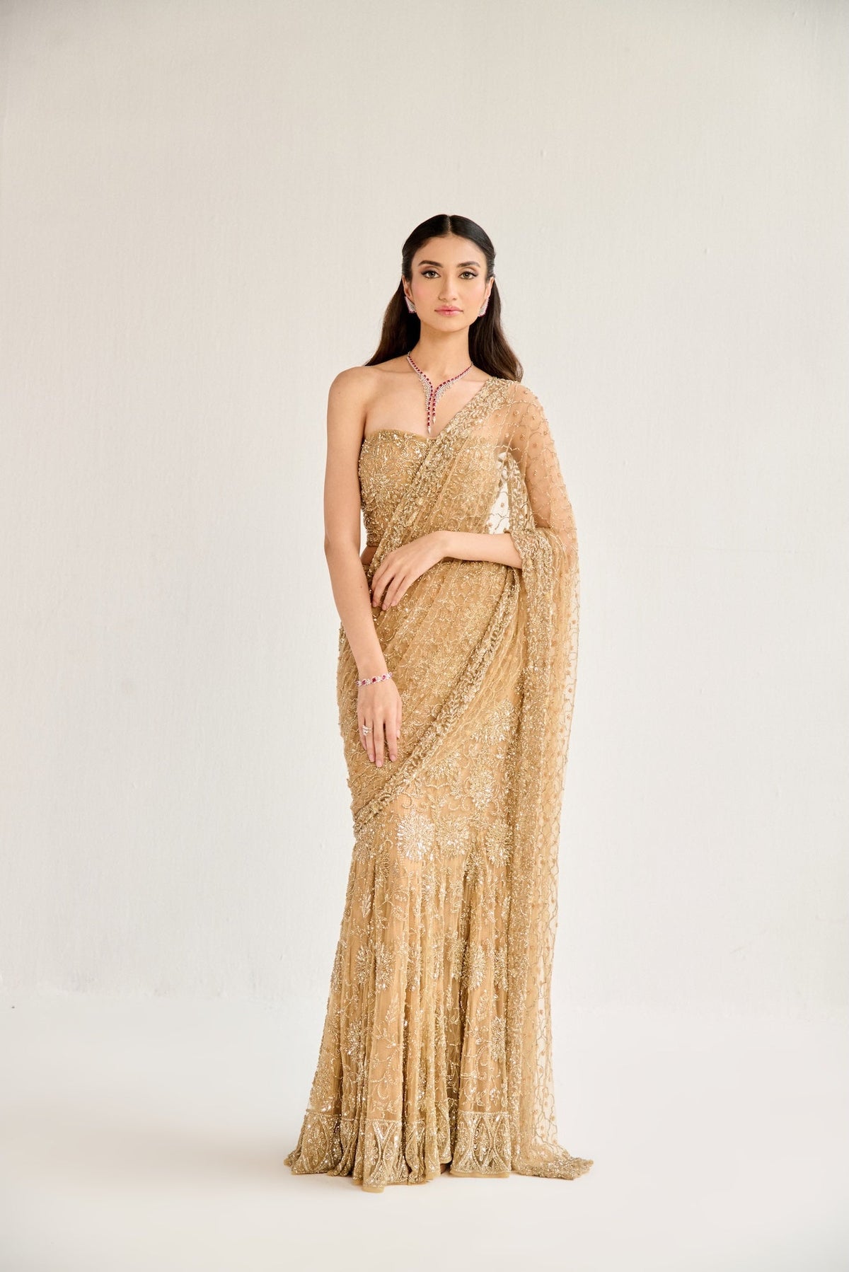 NAAZ GOLD SAREE
