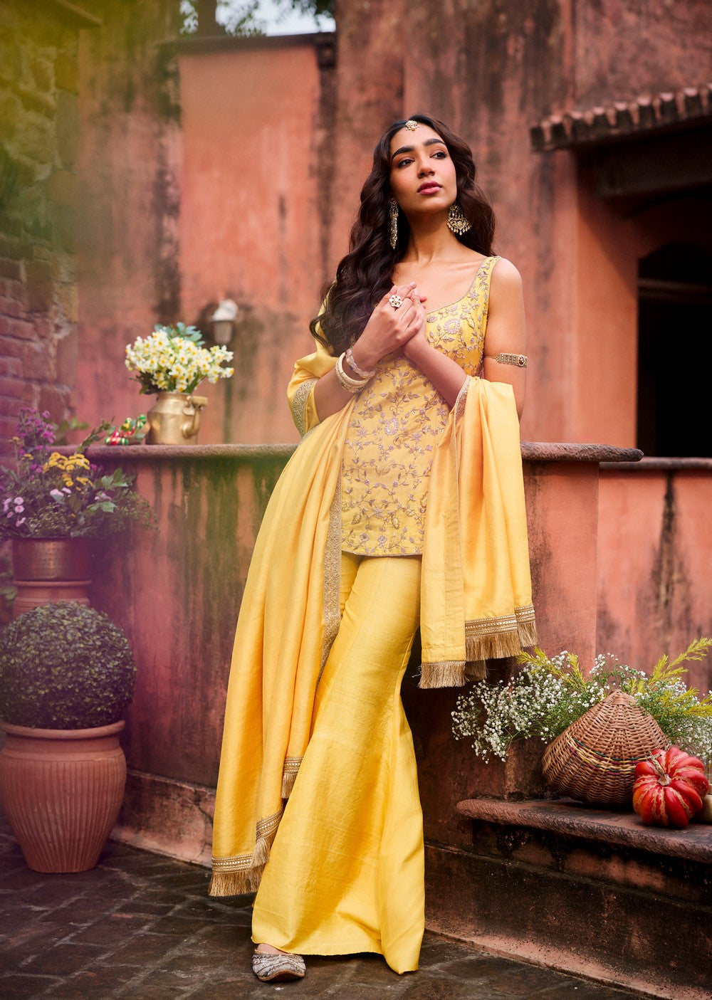 SUNEHRI SHEEN SHARARA SUIT