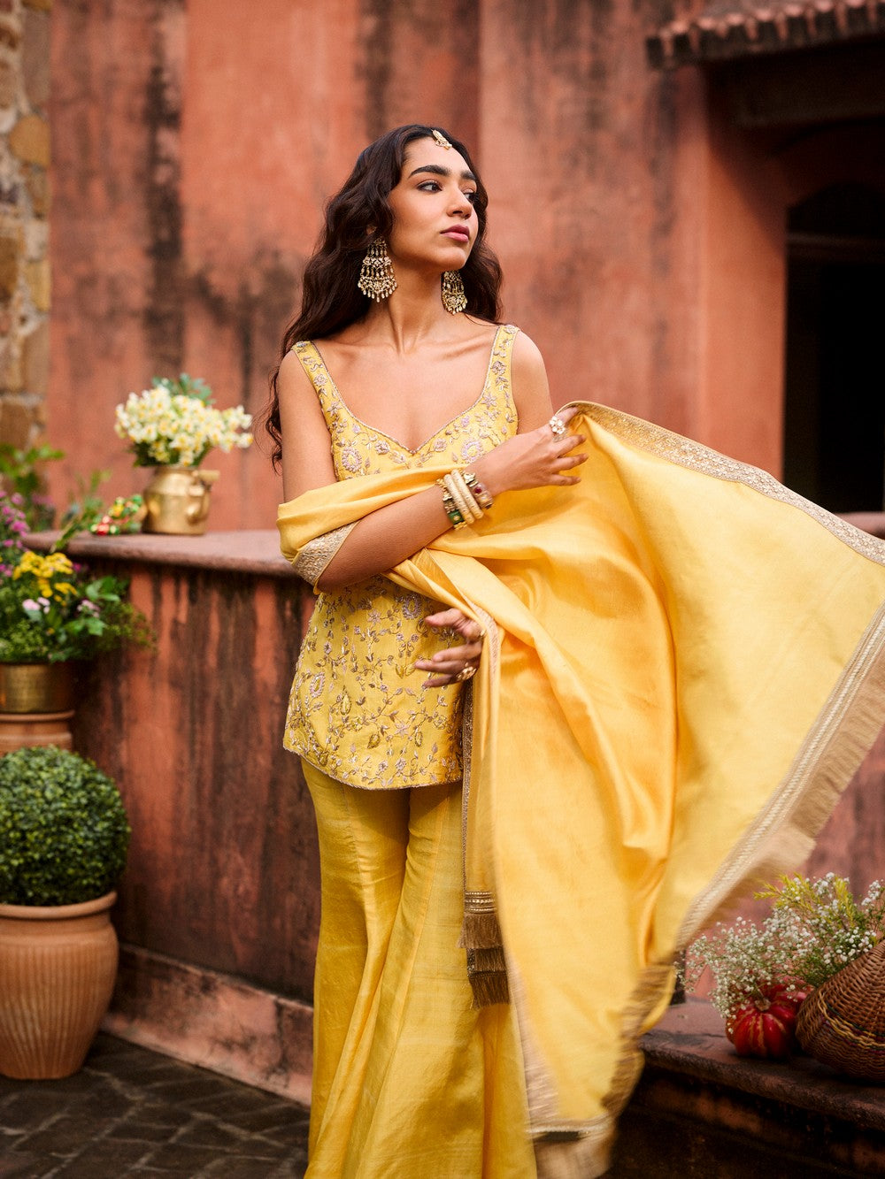 SUNEHRI SHEEN SHARARA SUIT